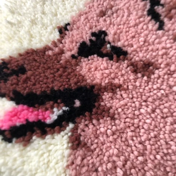 Handmade Shepherd Dog Wall Latch Hook Rug - Picture 5 of 9